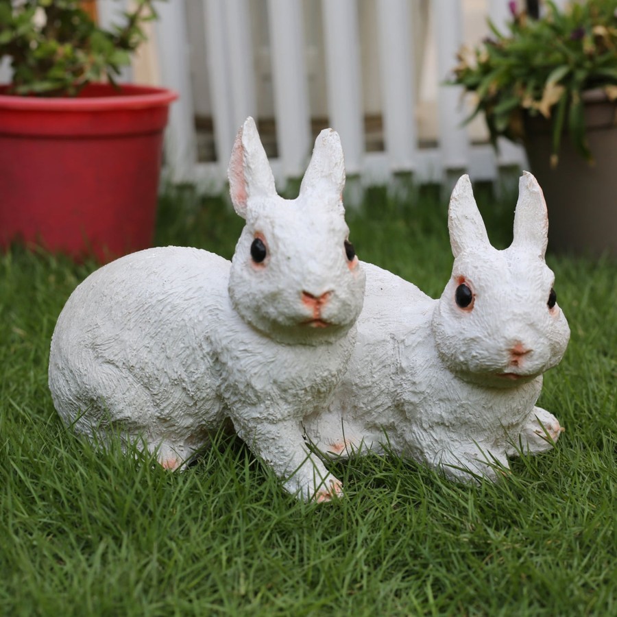 Garden Decor Wonderland Garden Statues | Blend Pair Of Rabbit For Home And Garden Decoration