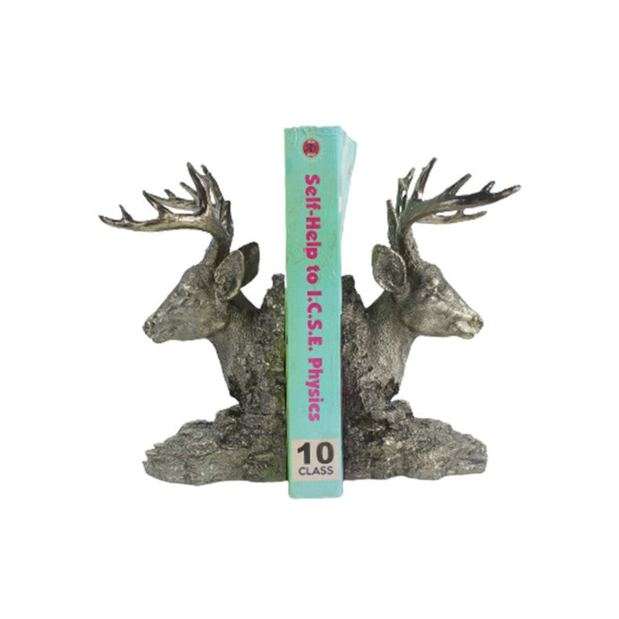 Home Decor Wonderland Animal And Bird Figurine | Set Of 2 Book Ends, Deer Or Stag Shaped For Books, Cds, Magazines, Gifting