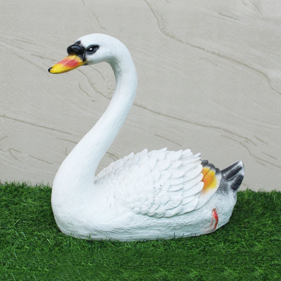 Garden Decor Wonderland Garden Statues | Swan Statue For Home, Balcony And Garden Decoration (White)