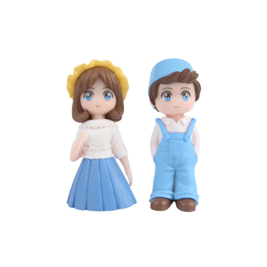 Miniature Fairy Garden Wonderland | Dangri Boy Couple-3 ( Miniature Toys , Cake Toppers , Small Figuine, Valentine Couple)