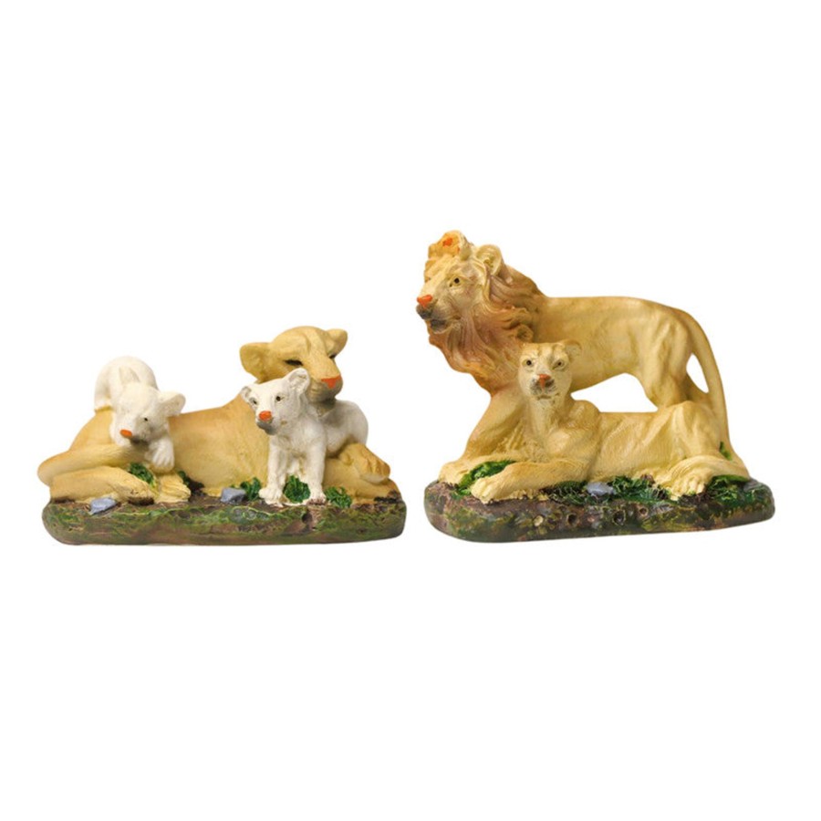 Miniature Fairy Garden Wonderland | Wonderland Resin Miniature Set Of 2 Lions|Tray Gardening Decor