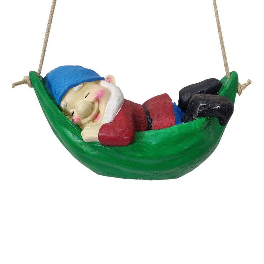 Garden Decor Wonderland Garden Statues | Gnome On Hammock For Balcony And Garden Decoration